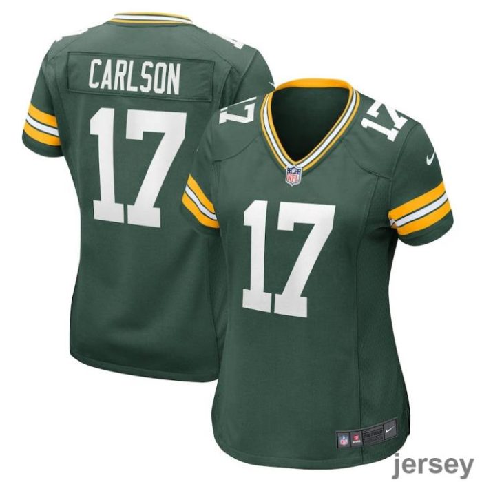 Anders Carlson 17 Green Bay Packers Women Game Jersey - Green