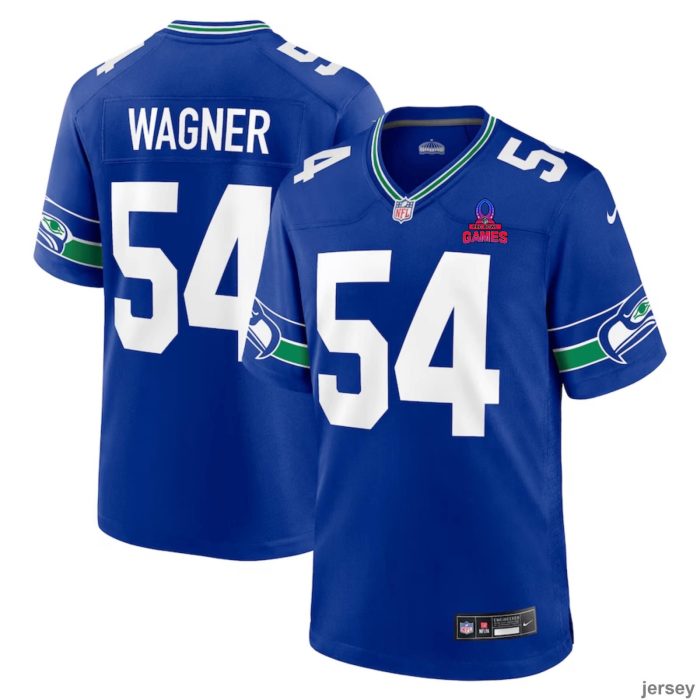 Bobby Wagner 54 Seattle Seahawks 2024 Pro Bowl Patch Throwback Game Men Jersey - Royal