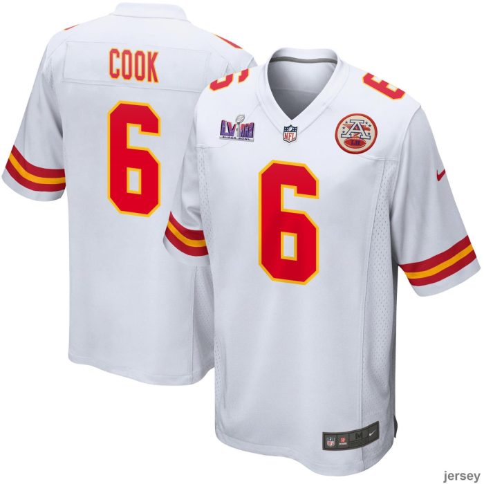 Bryan Cook 6 Kansas City Chiefs Super Bowl LVIII Patch Game Men Jersey - White