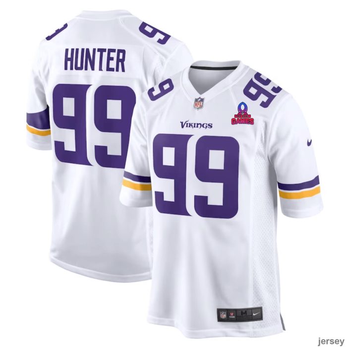 Danielle Hunter 99 Minnesota Vikings 2024 Pro Bowl Patch Game Men Jersey - White