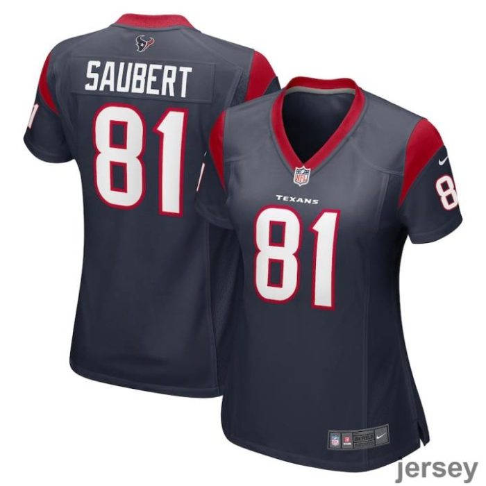 Eric Saubert 81 Houston Texans Women Game Jersey - Navy