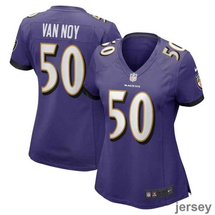 Kyle Van Noy 50 Baltimore Ravens Women Game Jersey - Purple