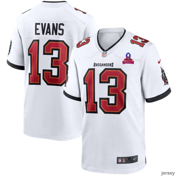 Mike Evans 13 Tampa Bay Buccaneers 2024 Pro Bowl Patch Game Men Jersey - White