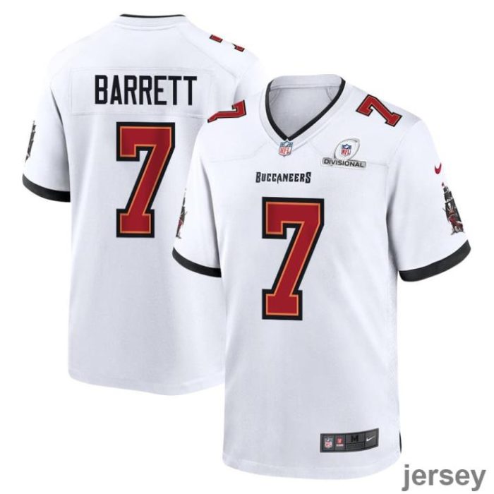 Shaquil Barrett 7 Tampa Bay Buccaneers 2024 Divisional Patch Game Men Jersey - White