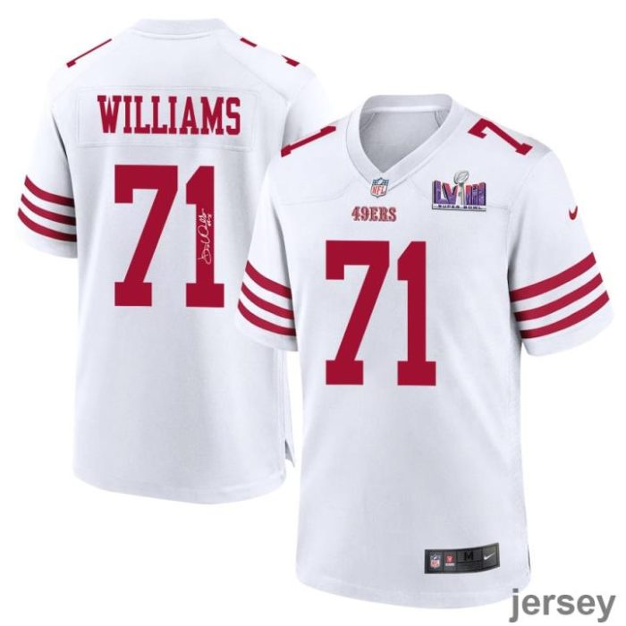 Trent Williams 71 Signed San Francisco 49ers Super Bowl LVIII Game Men Jersey - White