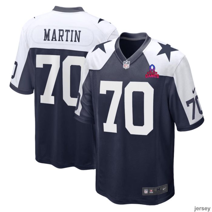 Zack Martin 70 Dallas Cowboys 2024 Pro Bowl Patch Alternate Game Men Jersey - Navy